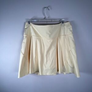 Athleta Ace Tennis Skort 15.5 inch butter yellow Large active golf pickleball